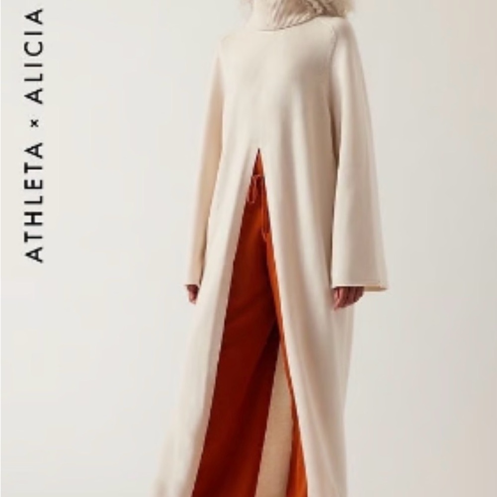 Athleta Alicia Cream Long Sleeve Dress